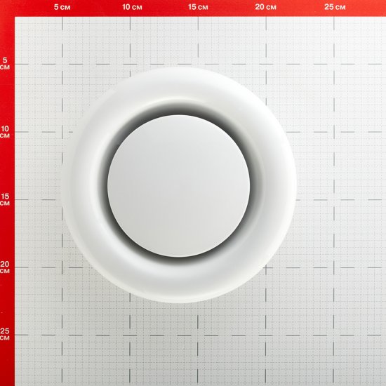 Анемостат вытяжной Era Pro регулируемый стальной с полимерным покрытием d125 мм белый