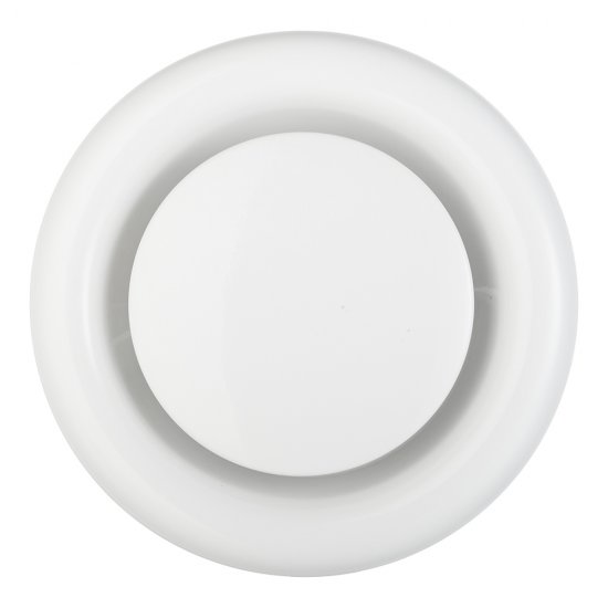 Анемостат вытяжной Era Pro регулируемый стальной с полимерным покрытием d160 мм белый