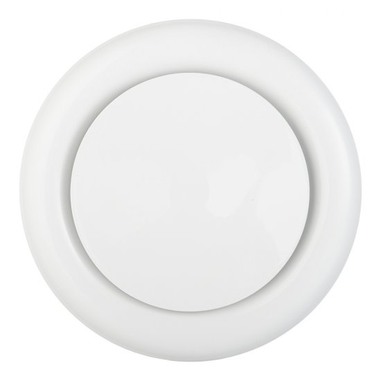 Анемостат приточно-вытяжной Era Pro регулируемый стальной с полимерным покрытием d125 мм белый