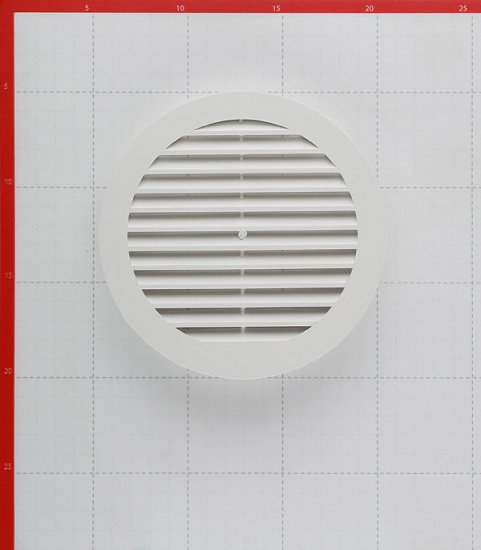 Решетка вентиляционная пластиковая наружная Era РКН d161 мм с фланцем d125 мм белая