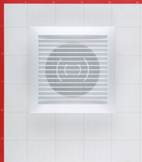 Решетка вентиляционная пластиковая торцевая Era РСФ 150х150 мм с фланцем d100 мм белая