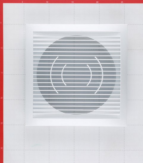 Решетка вентиляционная пластиковая торцевая Era РСФ 200х200 мм с фланцем d160 мм белая