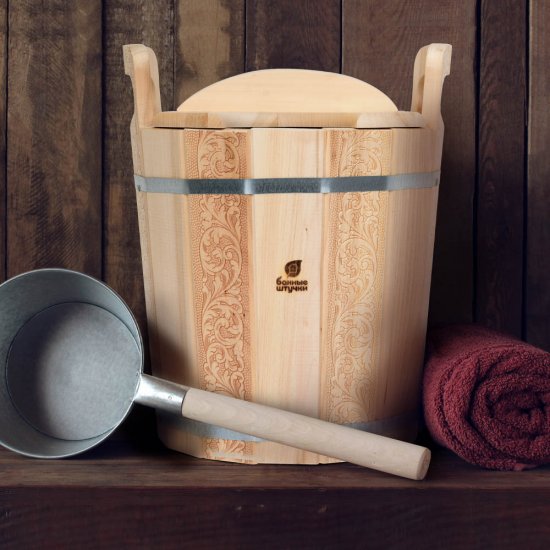 Запарник Банные штучки 14 л с крышкой (32695)