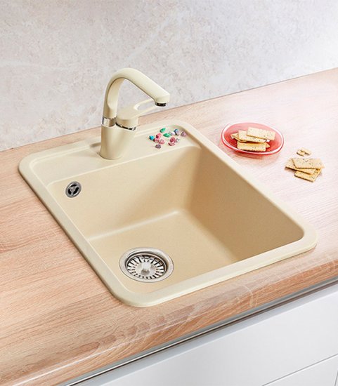 Мойка для кухни Granula Standard 50х42х19 см врезная кварц бежевая