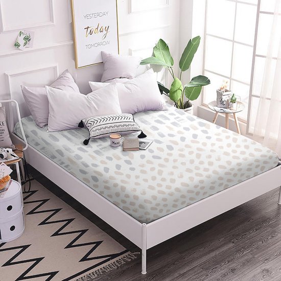 Простыня 180х215 см бязь серо-белая Melissa Rhona