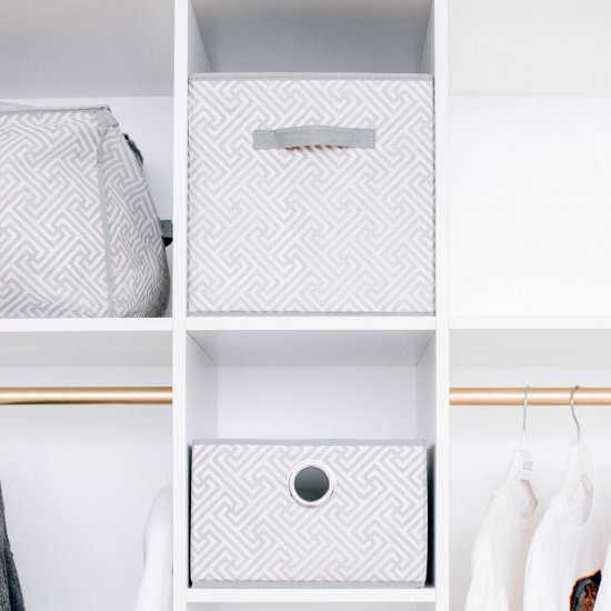 Короб для хранения Орнамент 300х300х300 мм серый