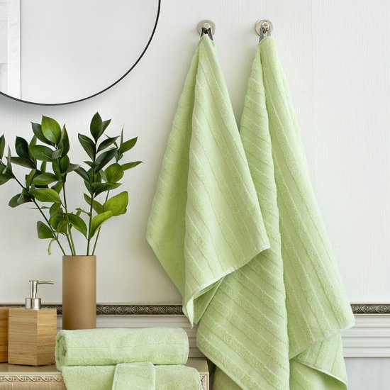 Полотенце махровое банное Verossa Stripe 70х140 см фисташковое
