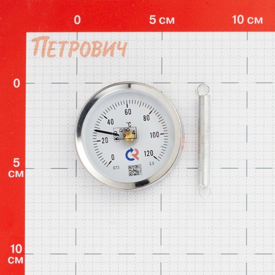 Термометр накладной Росма d63 мм с пружиной 120°С (2384)