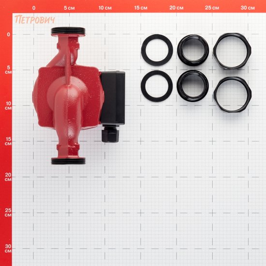 Циркуляционный насос для систем отопления Rommer 25/40 DN25 подъем 4 м 180 мм с гайками (RCP-0002-2541801)