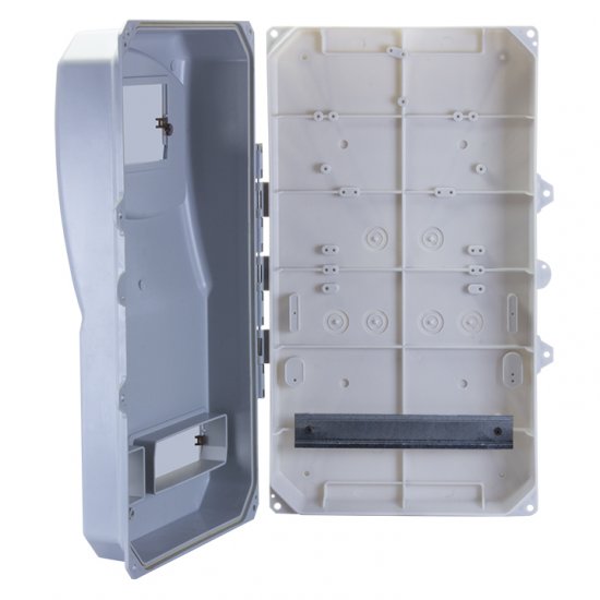 Щит учетно-распределительный навесной EKF PROxima ЩУРн-П 3/11 пластиковый IP55 494х300х136 мм 11 модулей с DIN-рейкой прозрачная дверь серый