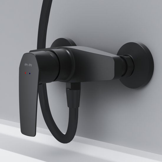 Смеситель для душа без излива AM.PM Gem черный без лейки однорычажный (F90A20022)