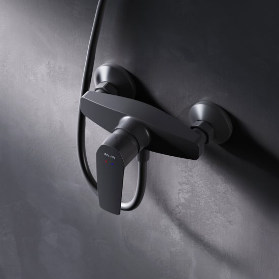 Смеситель для душа без излива AM.PM Gem черный без лейки однорычажный (F90A20022)