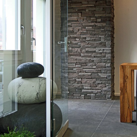 Искусственный камень White Hills Фьорд Лэнд черно-серый (24 шт.=0,8 кв.м)