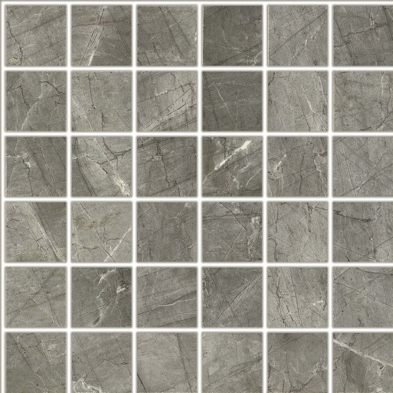 Мозаика Керамин Канон 1 серая матовая из керамогранита 300х300х10 мм