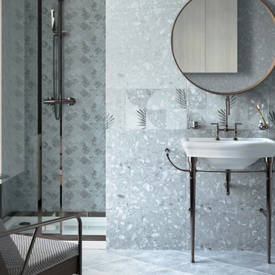 Плитка декор Нефрит Трани серая 1 600х300х9 мм