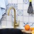 Смеситель для кухни WasserKraft Aisch золото с высоким изливом однорычажный (5507)