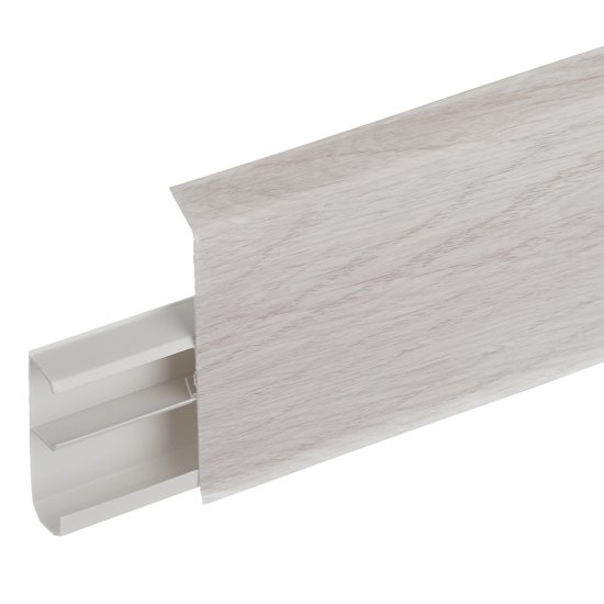 Плинтус ПВХ напольный Wimar Quadro 100 мм алансо 2200 мм Г-профиль со съемной панелью