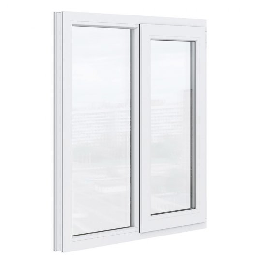 Пластиковое окно VEKA Softline 70 1160х1200 мм 2 створки левая глухая правая поворотно-откидная двухкамерное с энергосбережением