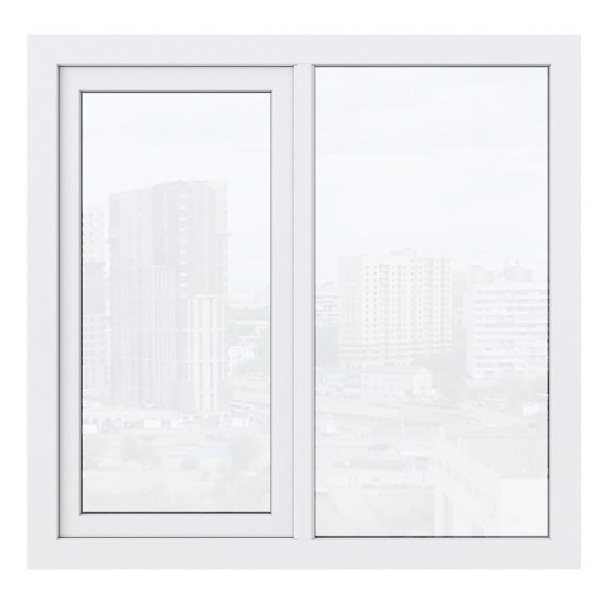 Пластиковое окно VEKA Softline 70 1160х1200 мм 2 створки левая глухая правая поворотно-откидная двухкамерное с энергосбережением