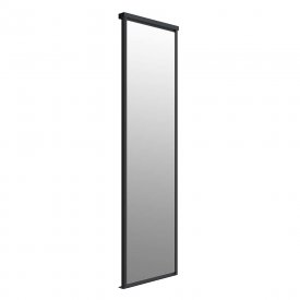 Дверь-купе 883x2252 мм зеркало/черный матовый Elegant