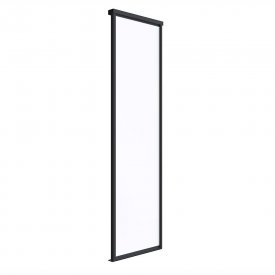 Дверь-купе 783x2452 мм белый снег/черный матовый Elegant