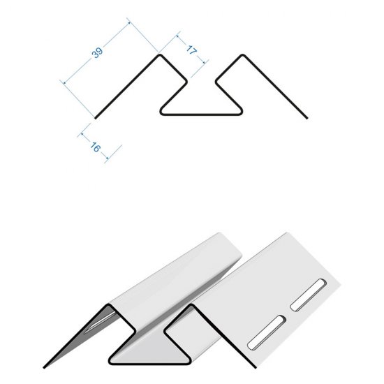 Угол внутренний Docke 3000 мм киви