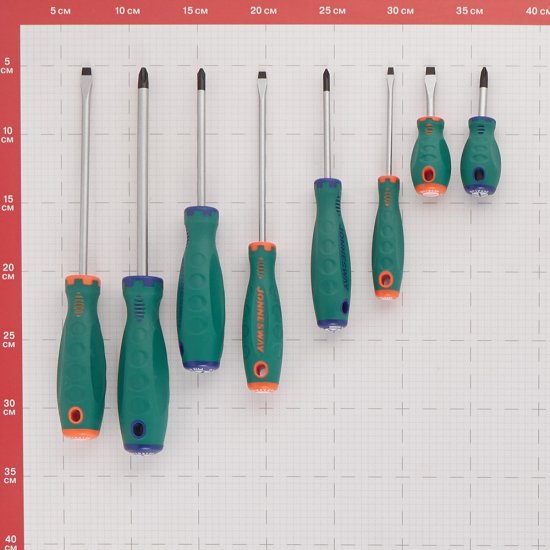 Набор отверток Jonnesway Anti-slip grip (D71PP08S) (8 шт.)