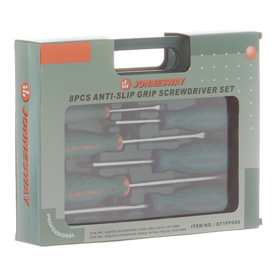 Набор отверток Jonnesway Anti-slip grip (D71PP08S) (8 шт.)