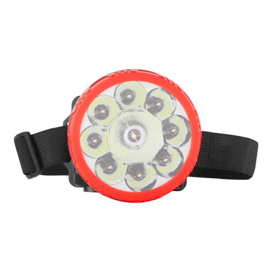 Фонарь налобный Navigator NPT светодиодный 9 LED 1 Вт аккумуляторный Lead-acid 900 мАч ударопрочный пластик 2 режима (14448)