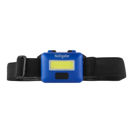 Фонарь налобный Navigator NPT светодиодный 1 LED 3 Вт на батарейках AAA ударопрочный пластик 3 режима (14660)