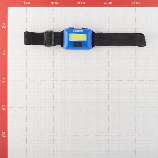 Фонарь налобный Navigator NPT светодиодный 1 LED 3 Вт на батарейках AAA ударопрочный пластик 3 режима (14660)