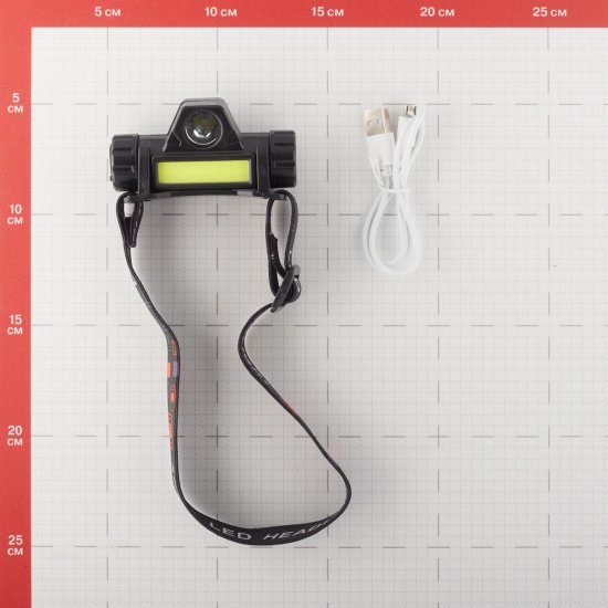 Фонарь налобный Navigator NPT светодиодный 2 LED 5/3 Вт аккумуляторный Li-Ion 1200 мАч металл/пластик 2 режима (14661)