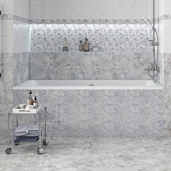 Плитка облицовочная Axima Мерида мозаика серая 300x200x7 мм (24 шт.=1,44 кв.м)