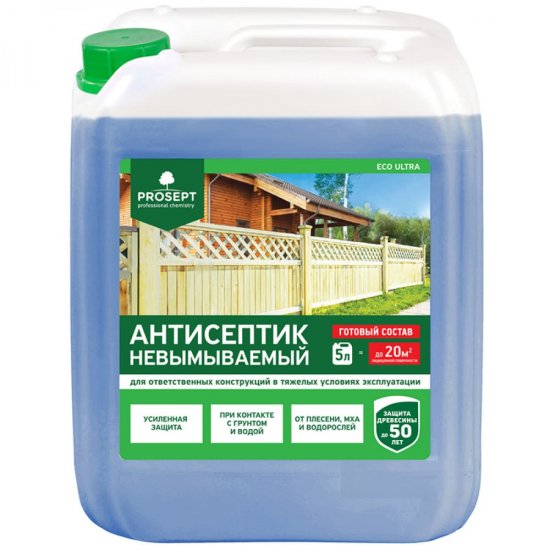 Невымываемый пропитка для ответственных конструкций PROSEPT ECO ULTRA