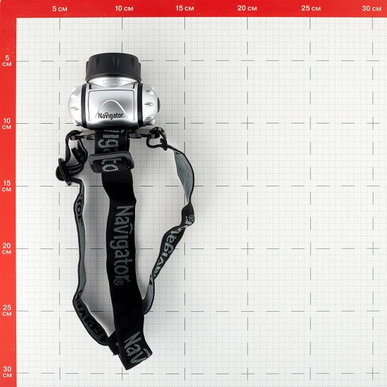 Фонарь налобный Navigator NPT светодиодный 7 LED 0,5 Вт на батарейках AAA ударопрочный пластик 4 режима (94916)
