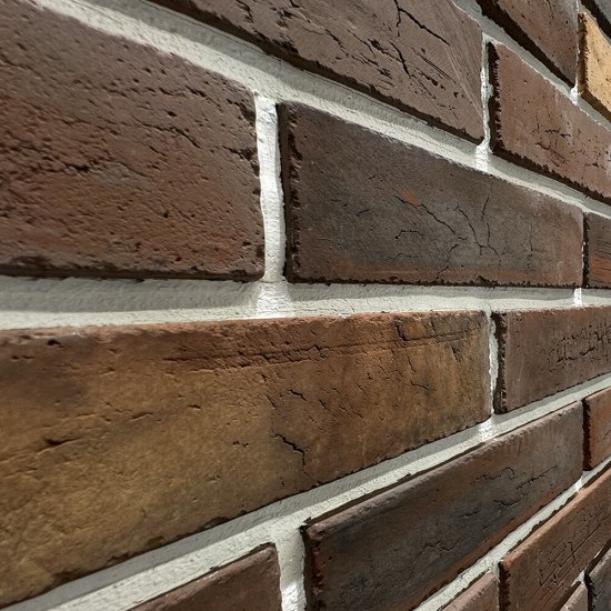 Искусственный камень угловой White Hills Терамо Брик II коричневый махагон (36 шт.=2,77 пог.м)