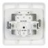 Выключатель Systeme Electric Этюд двухклавишный встраиваемый белый с подсветкой (BC10-006B)