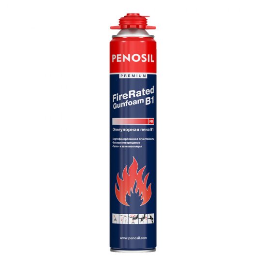 Пена монтажная профессиональная Penosil Premium Fire Rated GunFoam B1 187 огнеупорная 720 мл