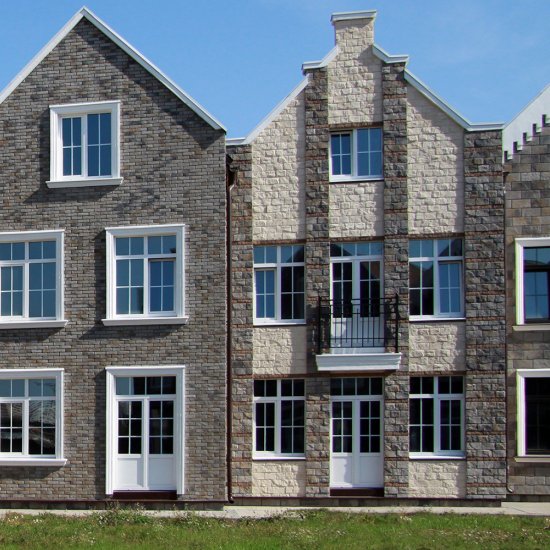 Искусственный камень угловой White Hills Шинон светло-серый (14 шт.=2,31 пог.м)