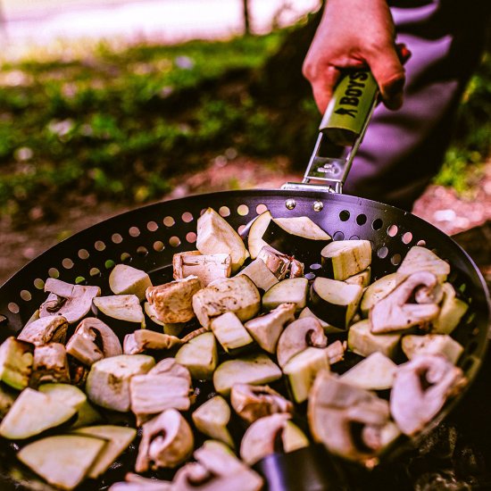 Жаровня для жарки морепродуктов и овощей Boyscout углеродистая сталь с антипригарным покрытием 53х30х3 см