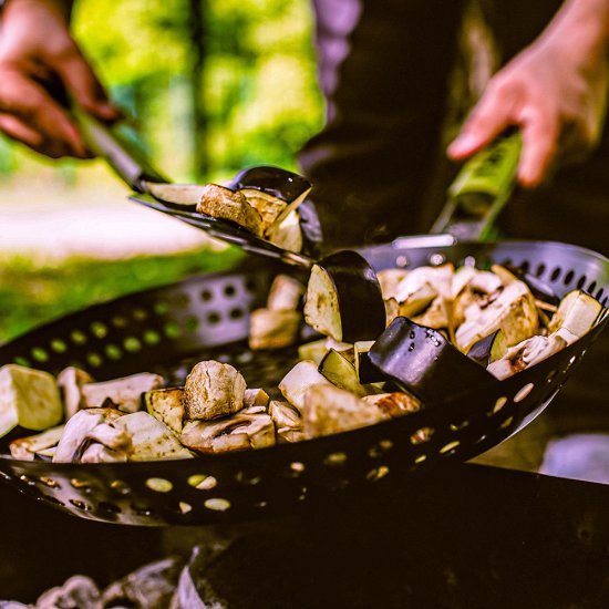 Жаровня для жарки морепродуктов и овощей Boyscout углеродистая сталь с антипригарным покрытием 53х30х3 см
