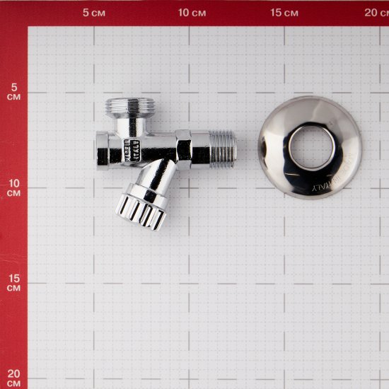 Вентиль Valtec 1/2 НР(ш) х 3/4 НР(ш) для подключения с/т приборов угловой с фильтром (VT.282.GBC.0405)