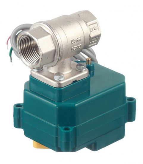 Кран шаровой с электроприводом латунный Neptun Bugatti Pro 3/4 ВР(г) х 3/4 ВР(г) мини прямой 12 В (NEPBugPro12-34)