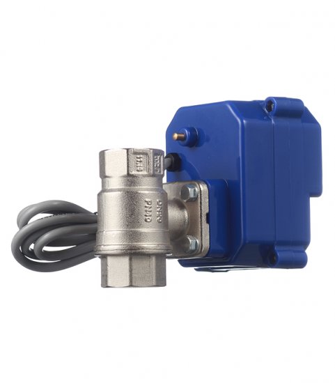 Кран шаровой с электроприводом латунный Neptun Bugatti Pro 3/4 ВР(г) х 3/4 ВР(г) мини прямой 220 В (NEPBugPro220-34)