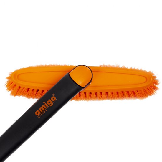 Щетка-скребок для снега и льда 1000-1430 мм телескопическая Amigo