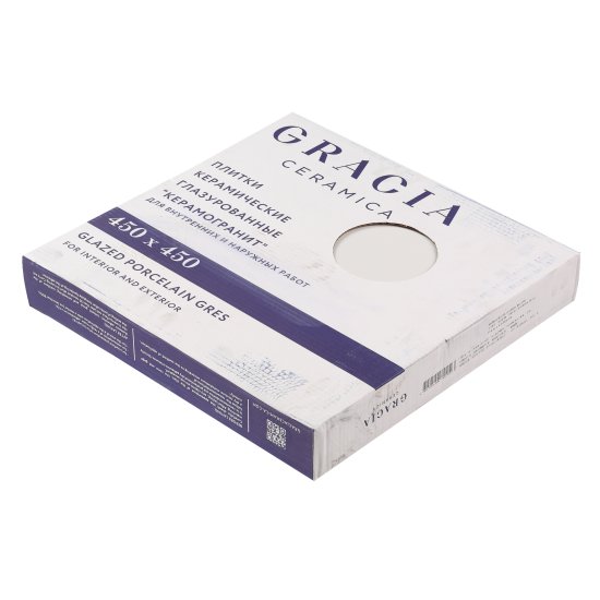 Керамогранит Gracia Ceramica Monocolor белый 450х450х8 мм (8 шт.=1,62 кв.м)
