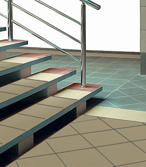 Керамогранит ступень Quadro Decor Грес Технический-2 серый 300х300х7 мм (17 шт.=1,53 кв.м)