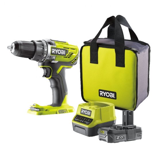 Компактная дрель-шуруповерт Ryobi ONE+ R18DD3-120S