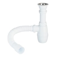 Сифон для раковины и мойки Wirquin Pro 1 1/2х40 мм с выпуском d70 мм с соединением 40/50 мм (30718026)