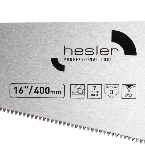 Ножовка по дереву Hesler 400 мм 7 зуб/дюйм крупный зуб